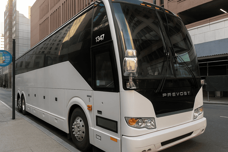 a Charter Bus Rental Novi coach bus
