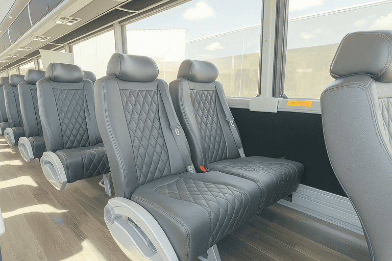 interior of Charter Bus Rental Novi charter bus